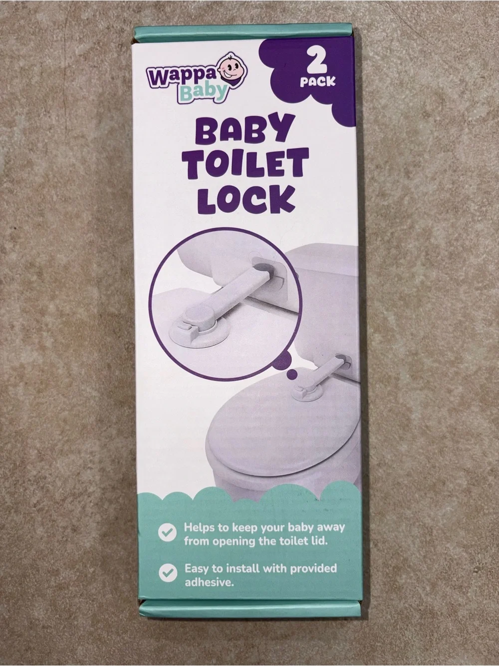 White Toilet Safety Lock - 2 Pack